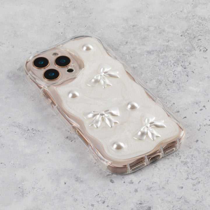 Pearls & Bows iPhone 17 Pro Case  Luxe 3D Elegance