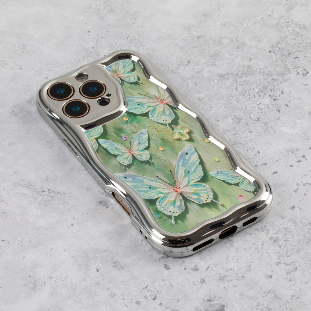 Electroplate Green Butterfly iPhone 17 Pro Case