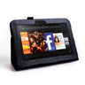Caseflex Kindle Fire HD Textured Leather-Effect Stand Case - Black