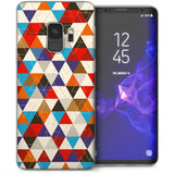 Samsung Galaxy S9 Geometric Triangles TPU Gel Case - Blue / Red - Mobile Madhouse