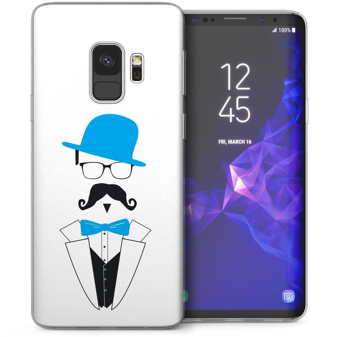 Samsung Galaxy S9 Mr. Moustache TPU Gel Case - Blue - Mobile Madhouse