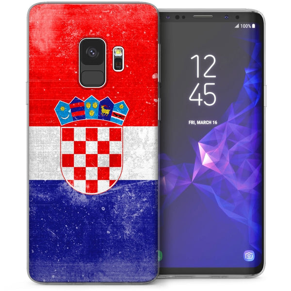 Samsung Galaxy S9 Retro Croatia Flag TPU Gel Case - Red - Mobile Madhouse