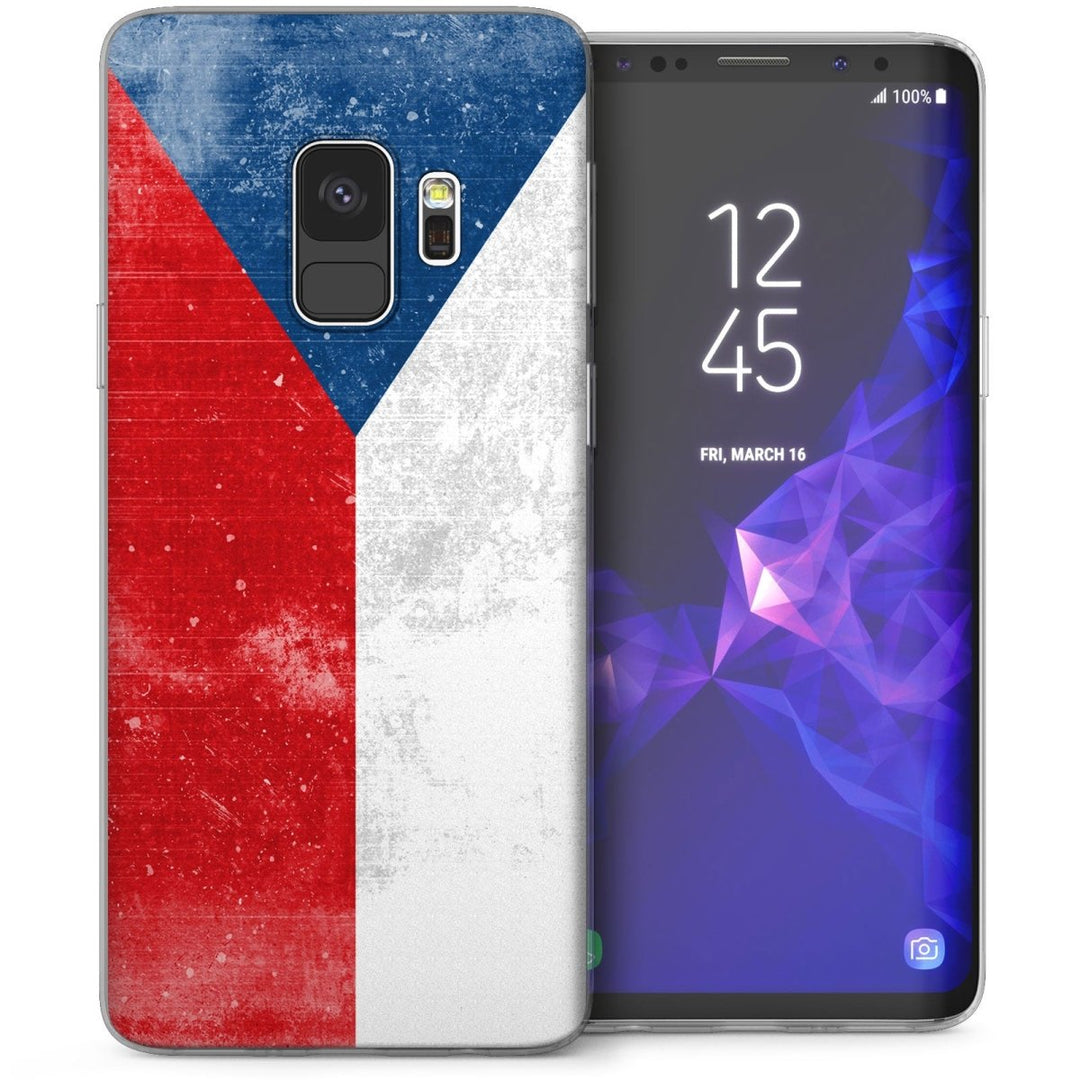 Samsung Galaxy S9 Retro Czech Flag TPU Gel Case - Red - Mobile Madhouse