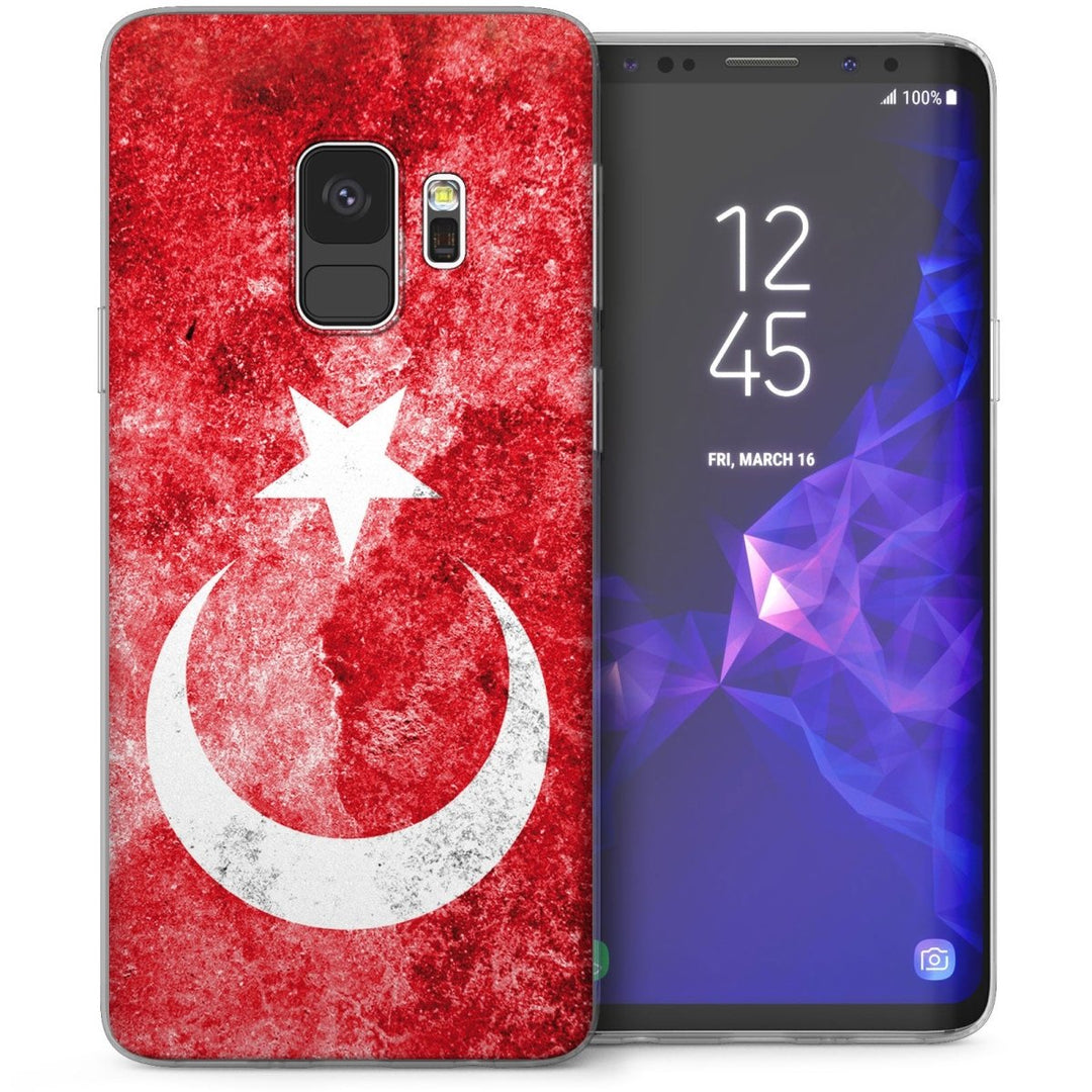 Samsung Galaxy S9 Retro Turkey Flag TPU Gel Case - Red - Mobile Madhouse