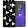 Samsung Galaxy S9 Marble Geometric Triangles TPU Gel Case - Black