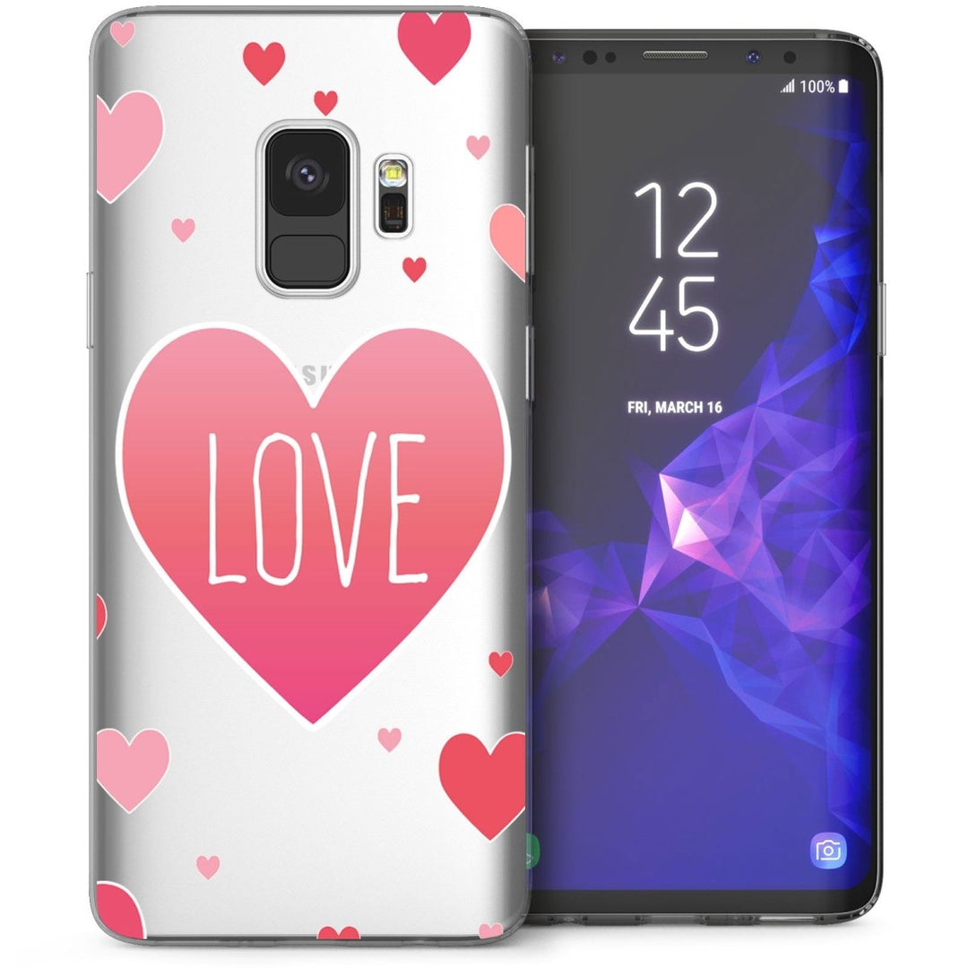 Samsung Galaxy S9 Love Hearts TPU Gel Case - Pink - Mobile Madhouse