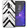 Samsung Galaxy S9 Marble Geometric Abstract Stripe TPU Gel Case - White