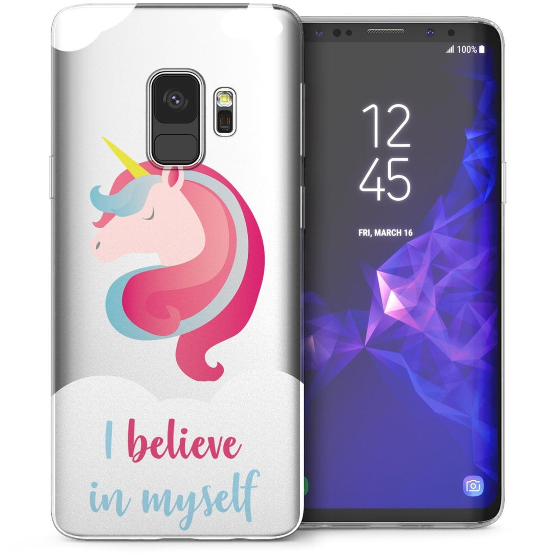 Samsung Galaxy S9 Unicorn I Believe in Myself TPU Gel Case - White - Mobile Madhouse