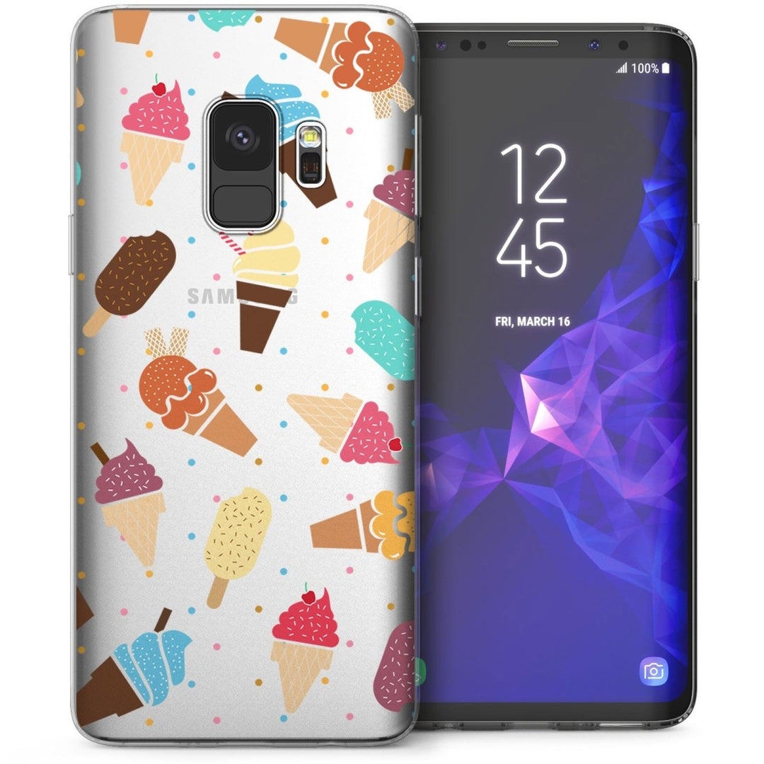 Samsung Galaxy S9 Ice Cream Cartoon TPU Gel Case - Clear - Mobile Madhouse