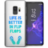 Samsung Galaxy S9 Flip Flops Funny Quote TPU Gel Case - Blue