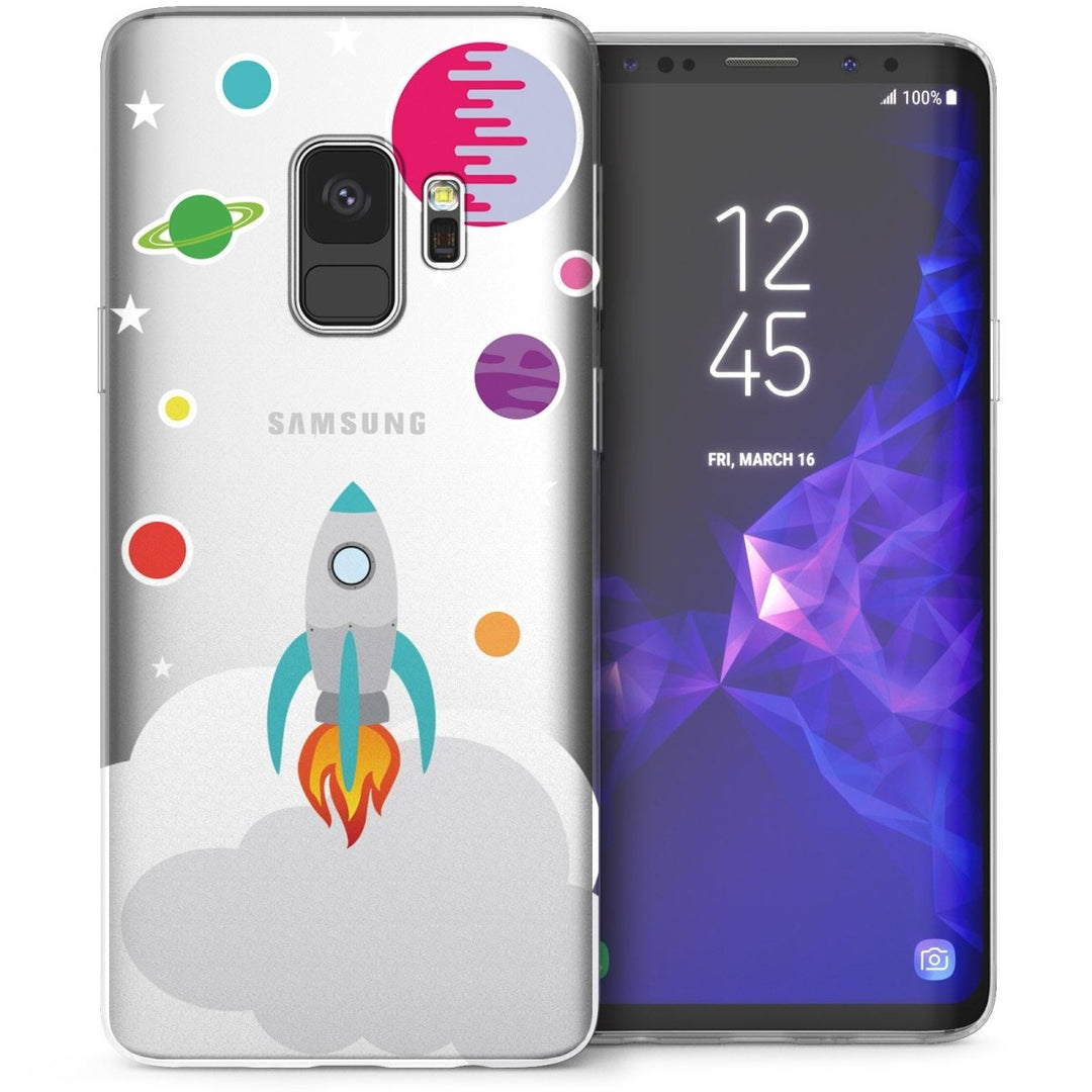 Samsung Galaxy S9 Cartoon Rocket TPU Gel Case - White - Mobile Madhouse