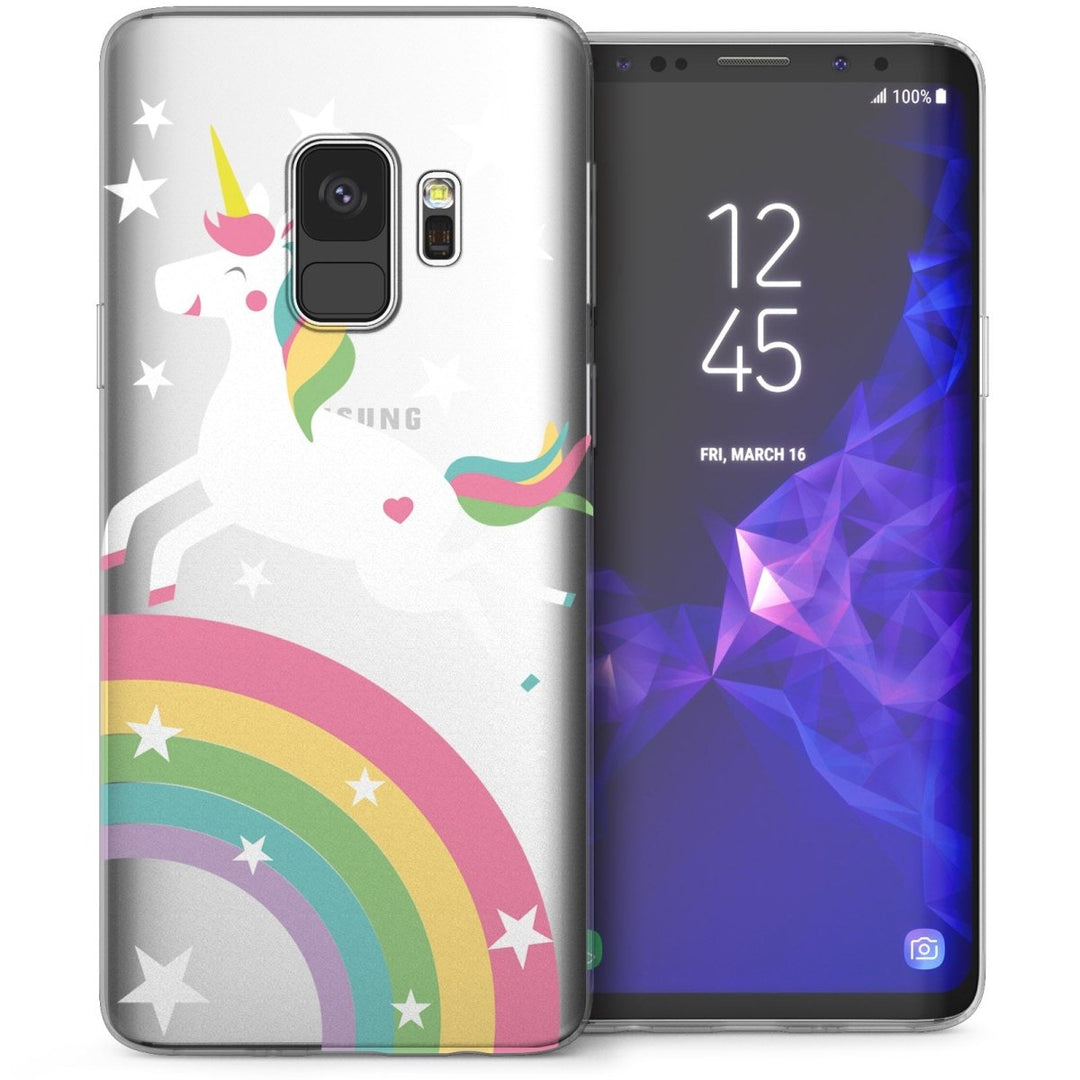Samsung Galaxy S9 Unicorn Rainbows TPU Gel Case - White - Mobile Madhouse