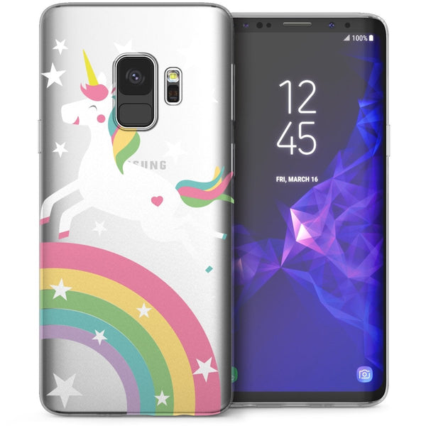 Samsung Galaxy S9 Unicorn Rainbows TPU Gel Case - White - Mobile Madhouse
