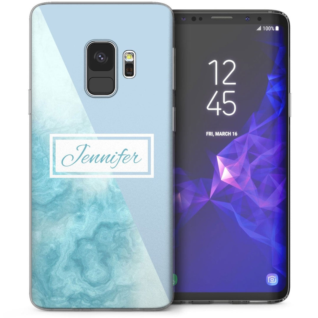 Samsung Galaxy S9 Cloudy Personalised TPU Gel Case - Blue - Mobile Madhouse