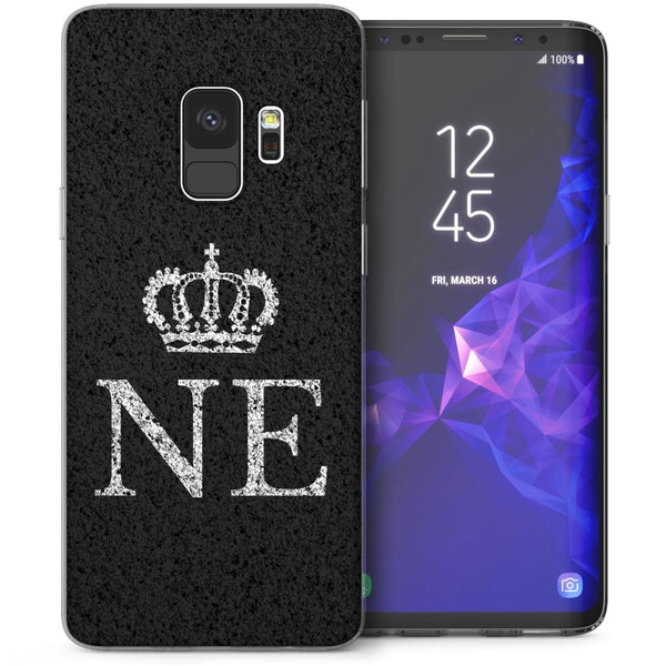 Samsung Galaxy S9 Crown Personalised Initials TPU Gel Case - Black - Mobile Madhouse