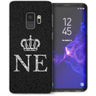 Samsung Galaxy S9 Crown Personalised Initials TPU Gel Case - Black