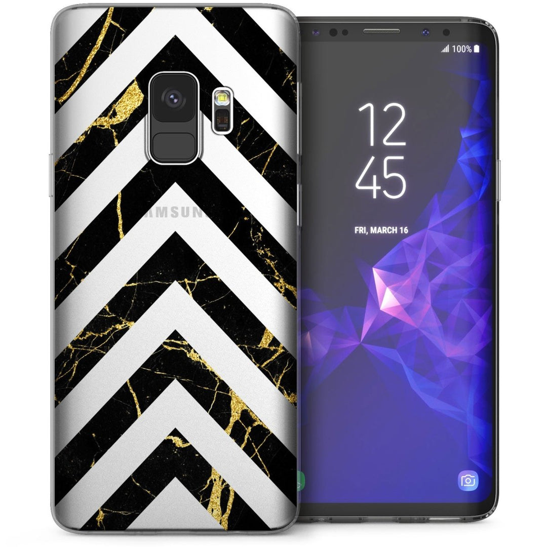 Samsung Galaxy S9 Marble Arrows TPU Gel Case - Gold - Mobile Madhouse