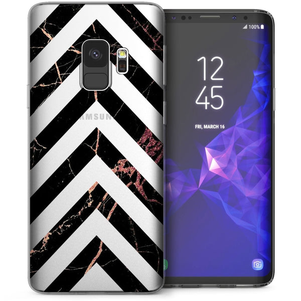 Samsung Galaxy S9 Marble Arrows TPU Gel Case - Pink - Mobile Madhouse