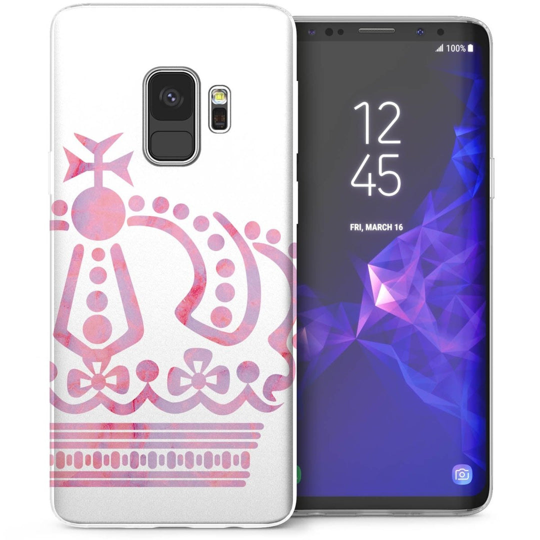 Samsung Galaxy S9 Pastel Crown TPU Gel Case - Pink - Mobile Madhouse