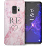 Samsung Galaxy S9 Marble Heart Personalised TPU Gel Case - Pink