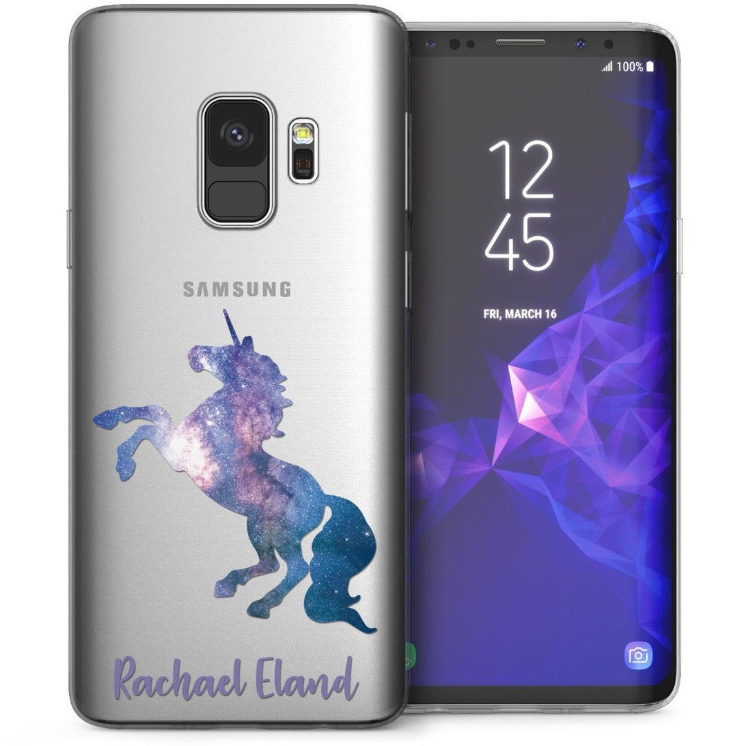 Samsung Galaxy S9 Unicorn Rampant Personalised TPU Gel Case - Purple - Mobile Madhouse