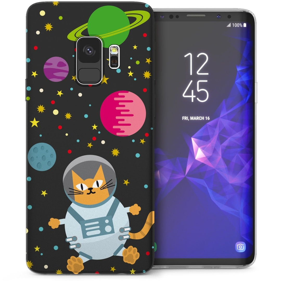 Samsung Galaxy S9 Space Cat TPU Gel Case - Black - Mobile Madhouse