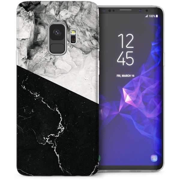 Samsung Galaxy S9 Two Tone Marble TPU Gel Case - Black - Mobile Madhouse