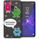 Samsung Galaxy S9 Humans Aliens TPU Gel Case - Black - Mobile Madhouse