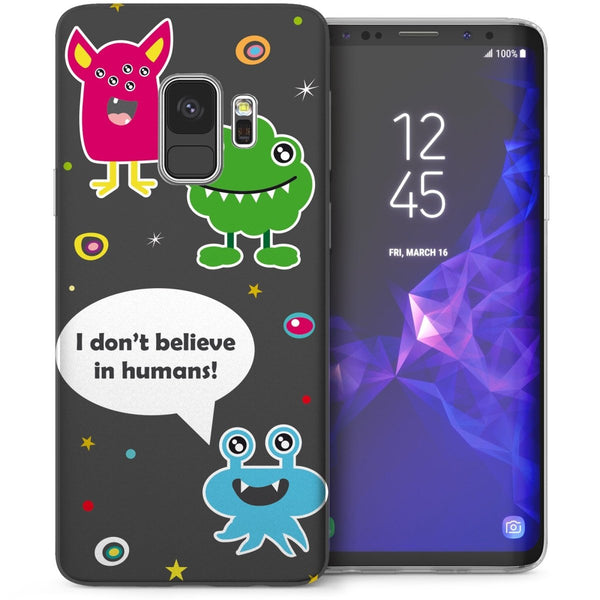 Samsung Galaxy S9 Humans Aliens TPU Gel Case - Black - Mobile Madhouse