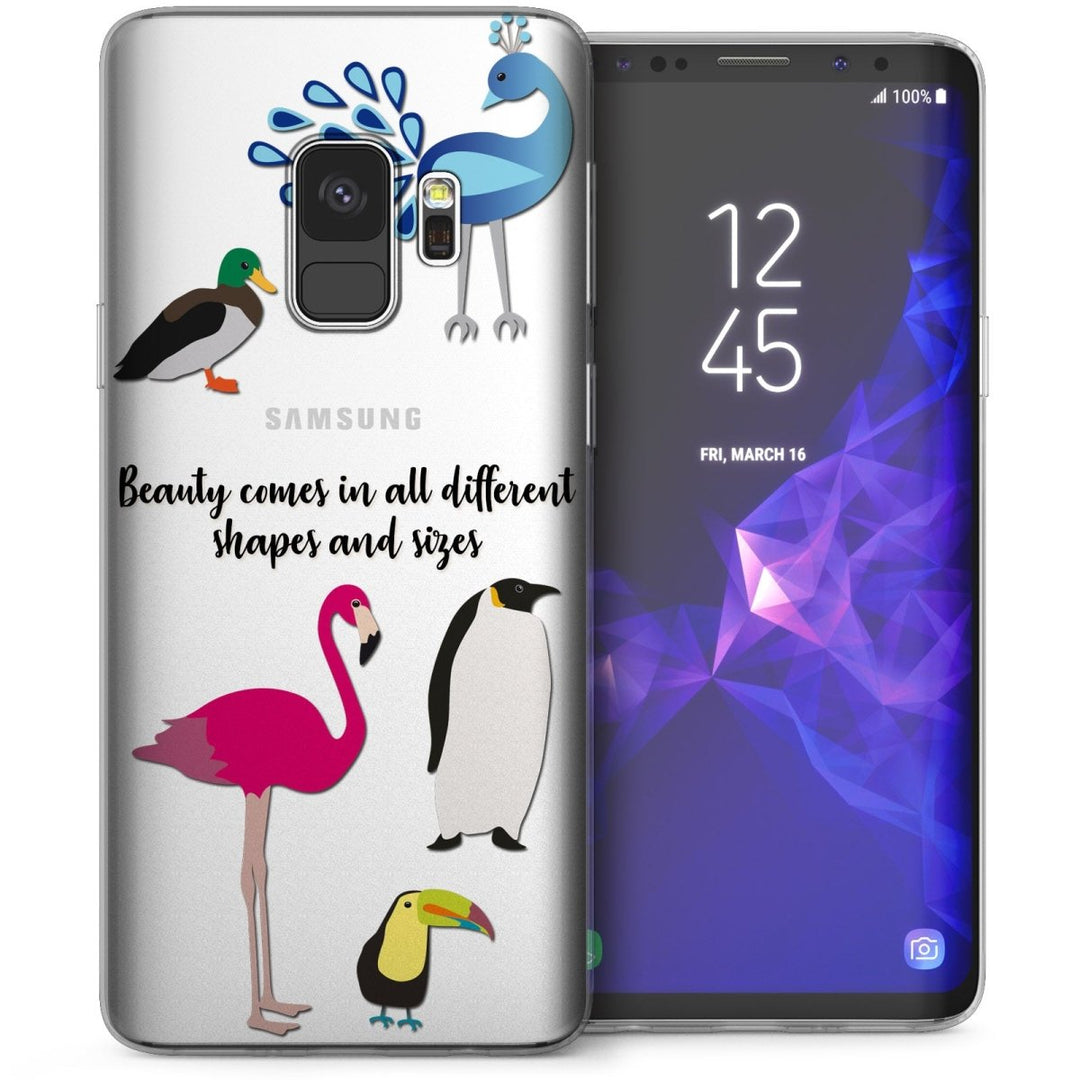 Samsung Galaxy S9 Beauty Birds TPU Gel Case - White - Mobile Madhouse