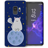 Samsung Galaxy S9 Big Cat On Moon TPU Gel Case - Blue