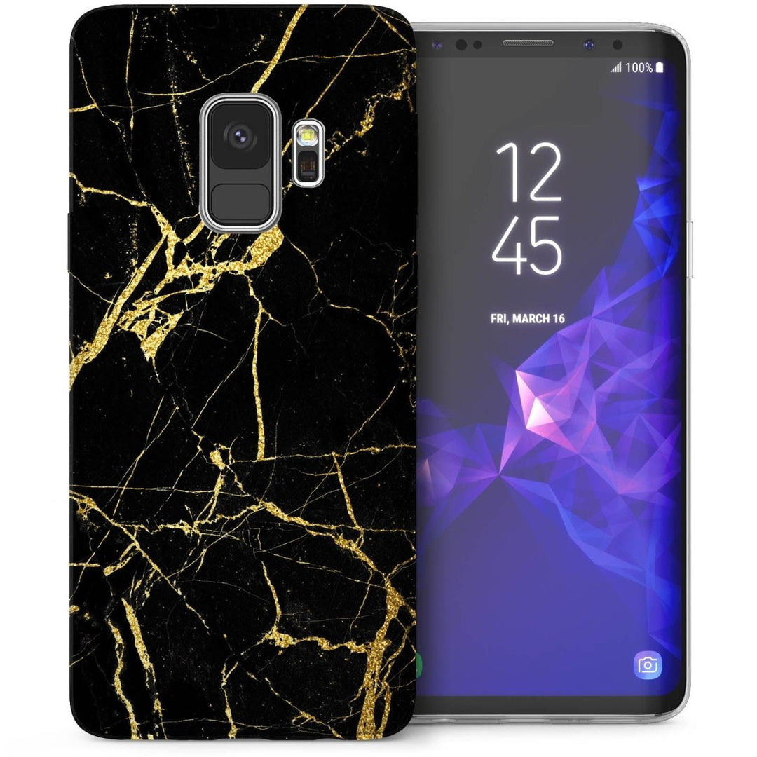 Samsung Galaxy S9 Marble TPU Gel Case - Black - Mobile Madhouse