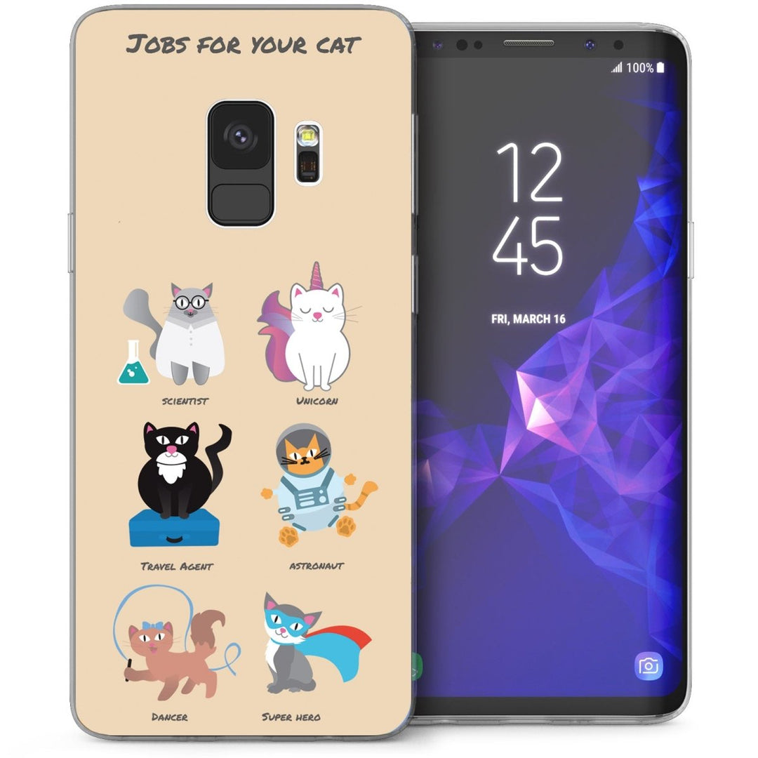 Samsung Galaxy S9 Jobs For Your Cat TPU Gel Case - Orange - Mobile Madhouse