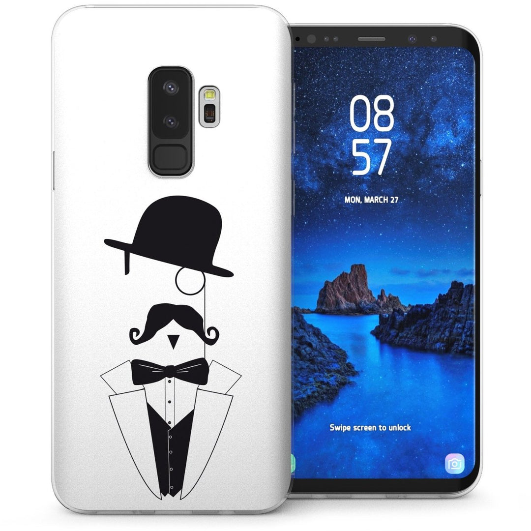 Samsung Galaxy S9 Plus Mr. Moustache TPU Gel Case - Black - Mobile Madhouse