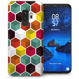 Samsung Galaxy S9 Plus 3D Geo Hexagon TPU Gel Case - White - Mobile Madhouse