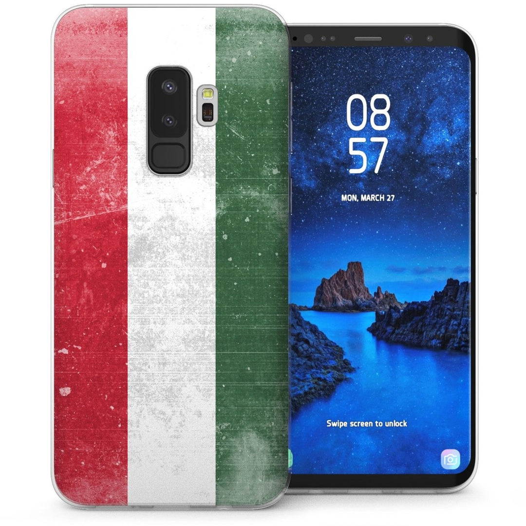 Samsung Galaxy S9 Plus Retro Hungary Flag TPU Gel Case - Green - Mobile Madhouse