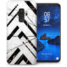 Samsung Galaxy S9 Plus Marble Geometric Abstract Stripe TPU Gel Case - White