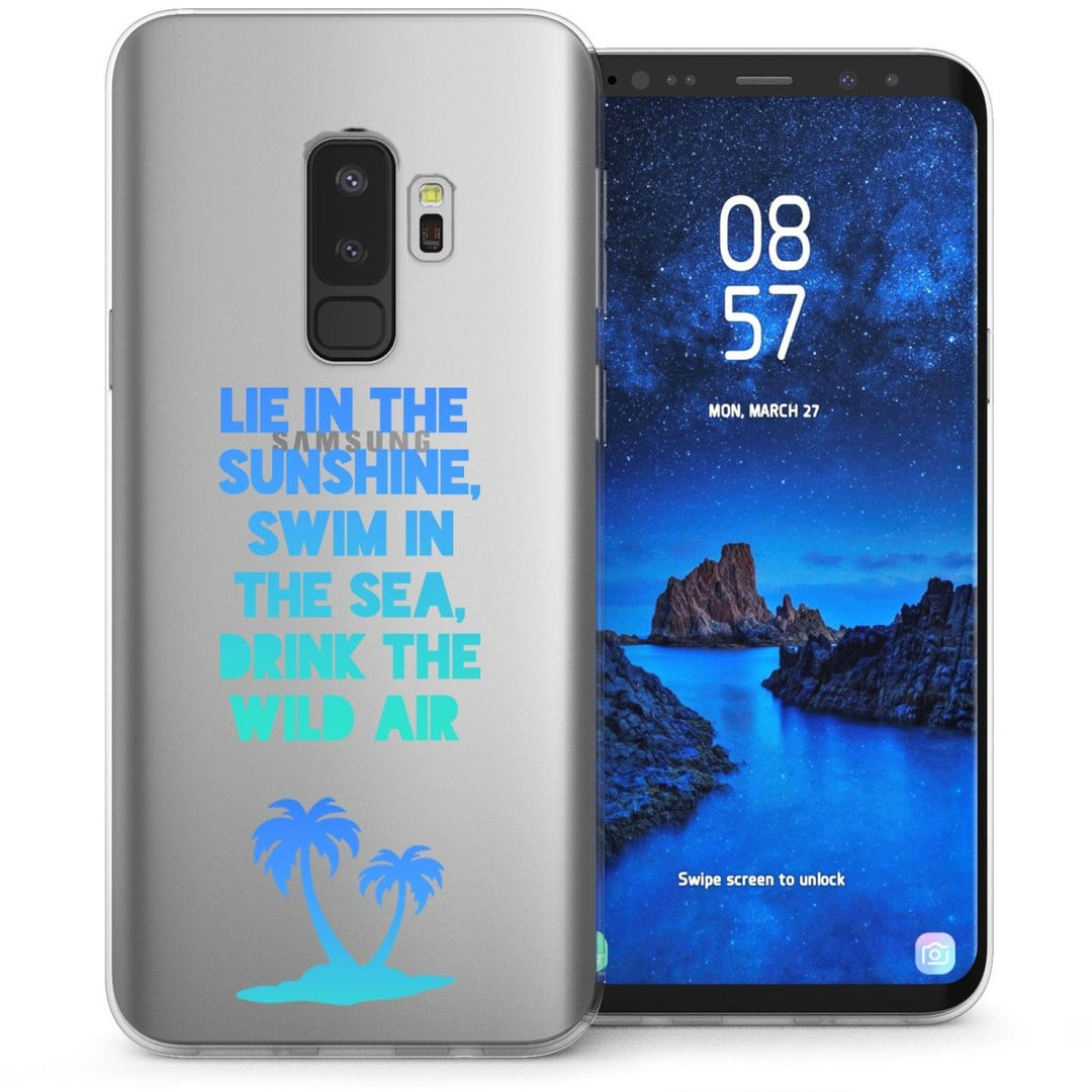 Samsung Galaxy S9 Plus Lie In The Sunshine Quote TPU Gel Case - Blue - Mobile Madhouse