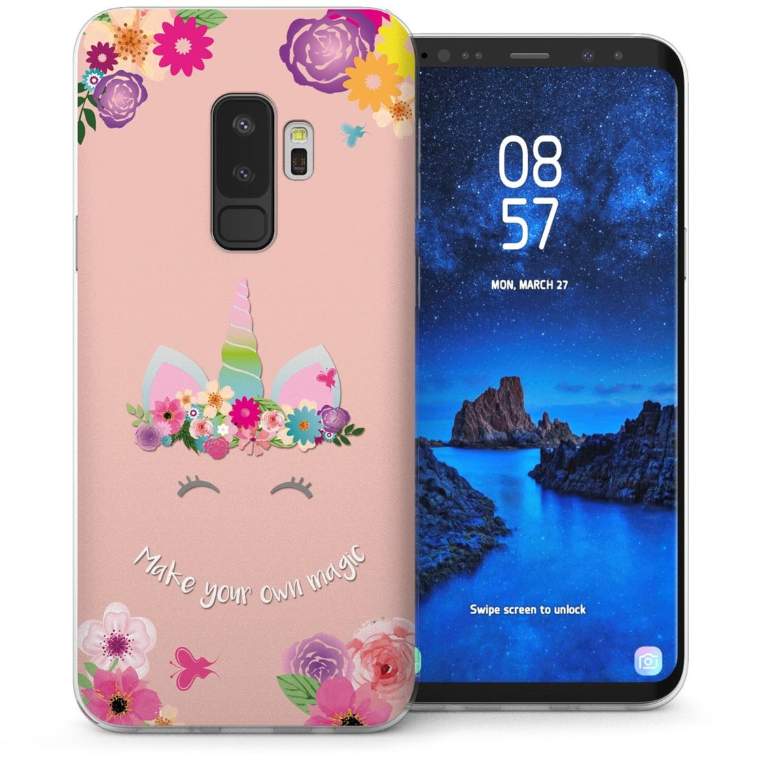 Samsung Galaxy S9 Plus Unicorn Make Your Own Magic TPU Gel Case - Pink - Mobile Madhouse