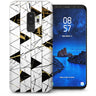 Samsung Galaxy S9 Plus Marble Abstract Triangles TPU Gel Case - White