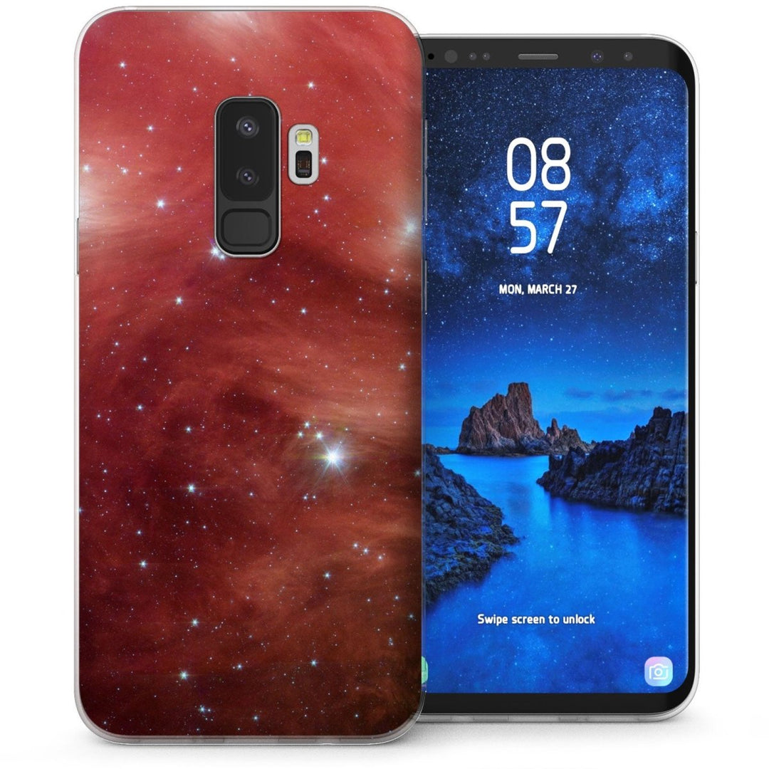 Samsung Galaxy S9 Plus Space Scene TPU Gel Case - Red - Mobile Madhouse