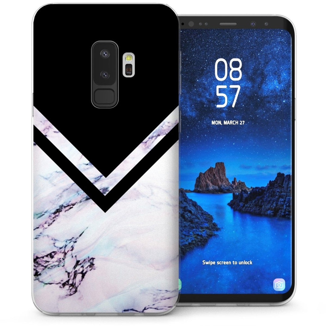 Samsung Galaxy S9 Plus Marble Arrow TPU Gel Case - Purple - Mobile Madhouse