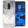 Samsung Galaxy S9 Plus Marble Melt Personalised TPU Gel Case - Grey