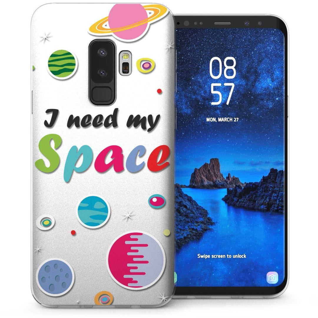 Samsung Galaxy S9 Plus I Need My Space TPU Gel Case - White - Mobile Madhouse