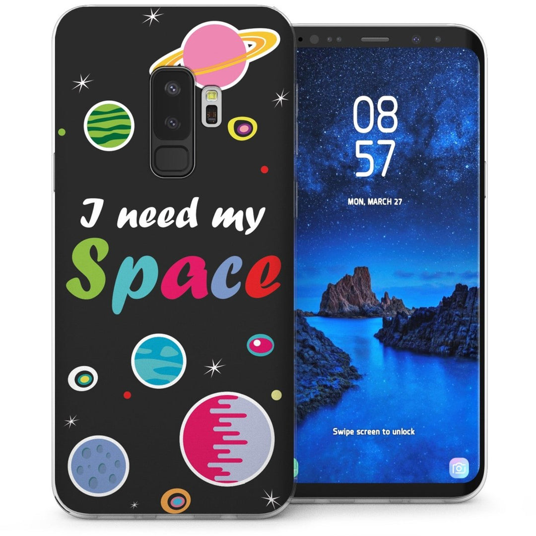 Samsung Galaxy S9 Plus I Need My Space TPU Gel Case - Black - Mobile Madhouse