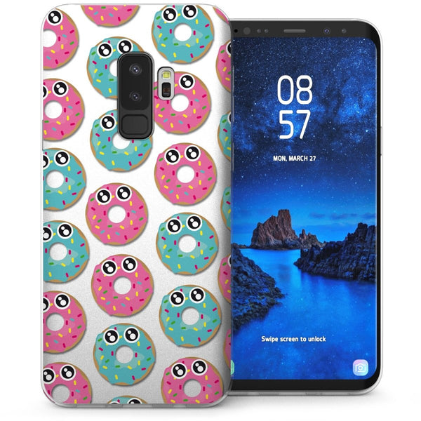 Samsung Galaxy S9 Plus Donuts TPU Gel Case - Clear - Mobile Madhouse