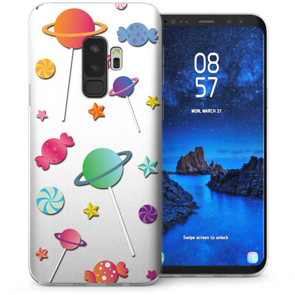 Samsung Galaxy S9 Plus Planets And Sweets TPU Gel Case - White - Mobile Madhouse