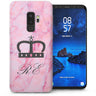 Samsung Galaxy S9 Plus Marble Crown Personalised TPU Gel Case - Pink