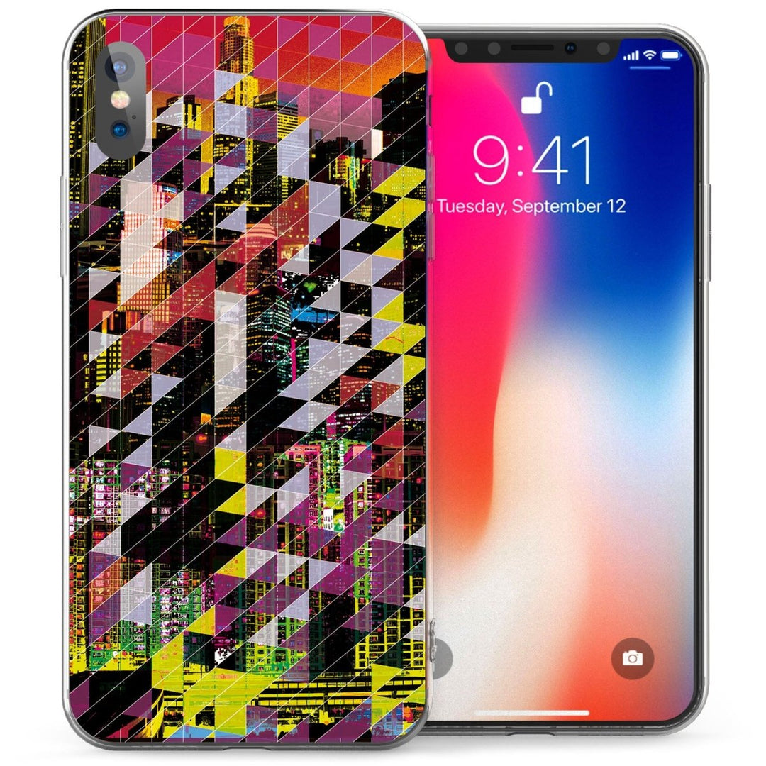 iPhone X Urban Geometric Zig Zag TPU Gel Case - Yellow - Mobile Madhouse