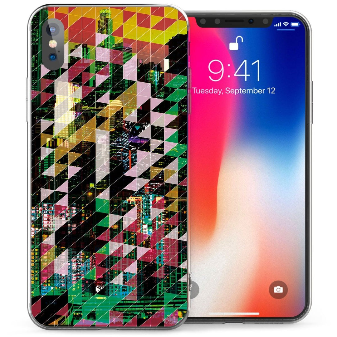 iPhone X Urban Geometric Zig Zag TPU Gel Case - Green - Mobile Madhouse